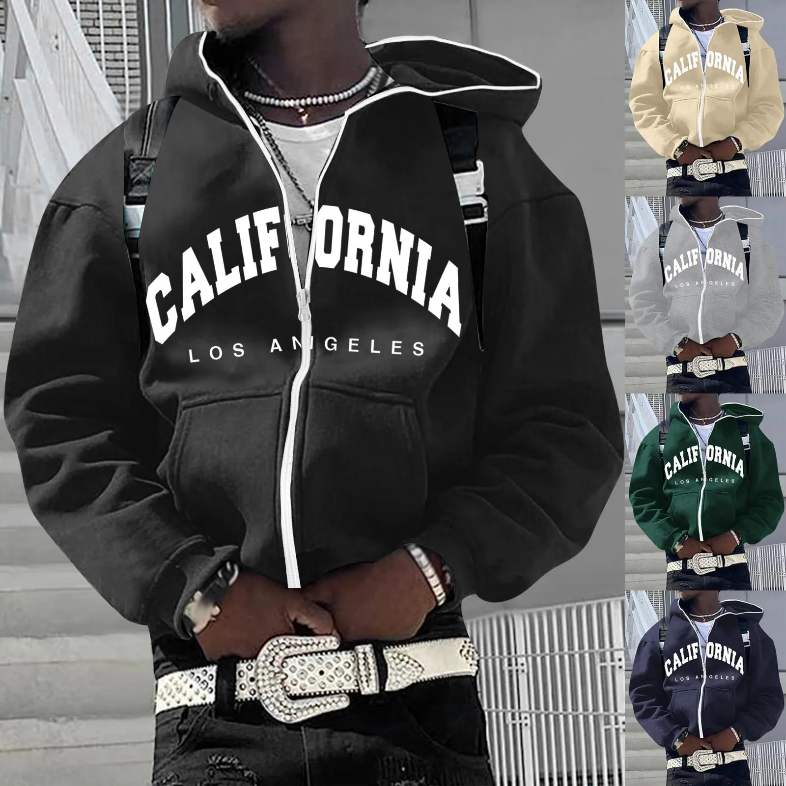 Vintage 90s Hip Hop Zip Hoodies - California Style