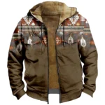 Aztec Wool Hooded Jacket Casual Winter Fashion 6 | PricZone