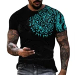 3D Graphic Summer Tee Slim Fit  Casual 3 | PricZone