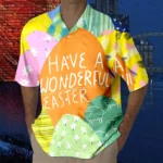 Easter Egg Print Mens Casual Shirt 3 | PricZone Easter Egg Print Mens Casual Shirt 3 | PricZone