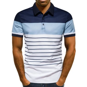 Summer Striped Polo Casual  Sporty Tee | PricZone