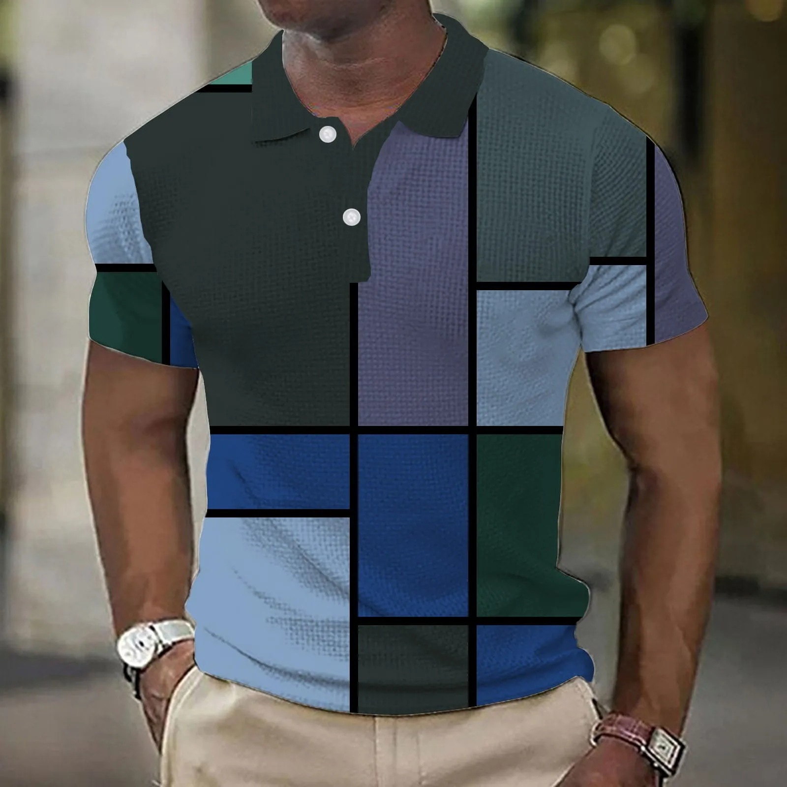 Gradient Plaid Shirt Summer Streetwear Style 6 | PricZone Gradient Plaid Shirt Summer Streetwear Style 6 | PricZone