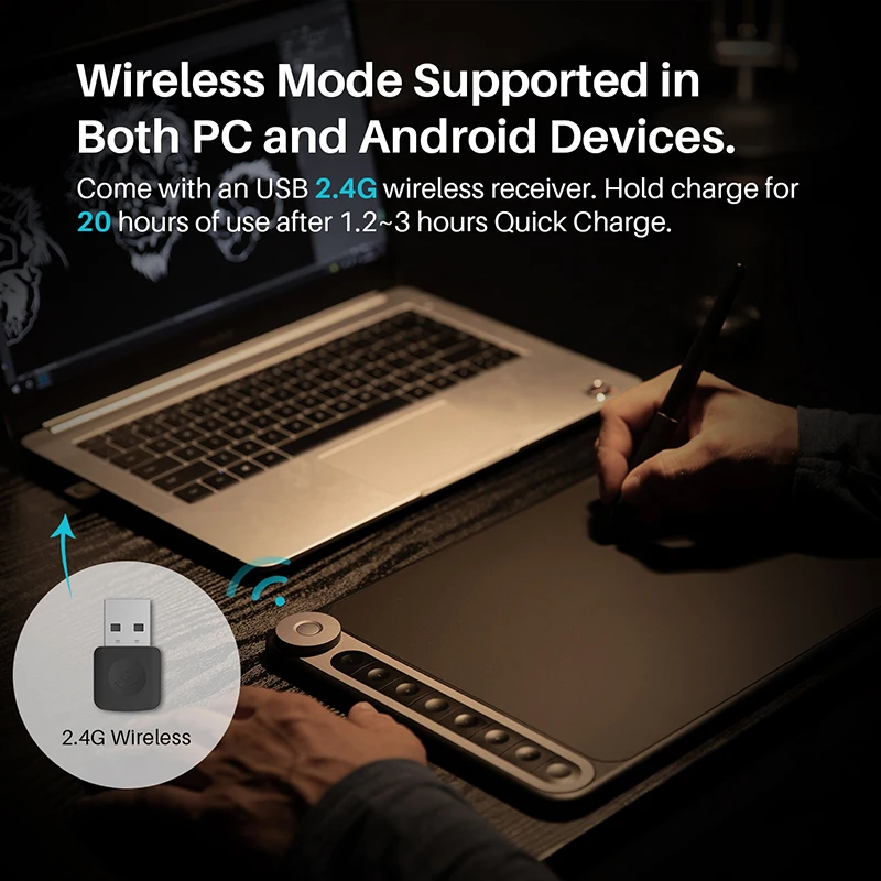 Huion Inspiroy Q620M Wireless Dial Graphic Tablet 6 | PricZone Huion Inspiroy Q620M Wireless Dial Graphic Tablet 6 | PricZone