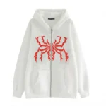 Spider Zip Hoodie Y2K Gothic Casual Style 3 | PricZone