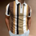 Stripe Casual Polo Shirt for Men   Korean Fashion 3 | PricZone