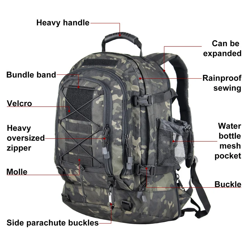 Tactical 40L65L Hiking Camping Backpack 5 | PricZone Tactical 40L 65L Hiking Camping Backpack 5 | PricZone