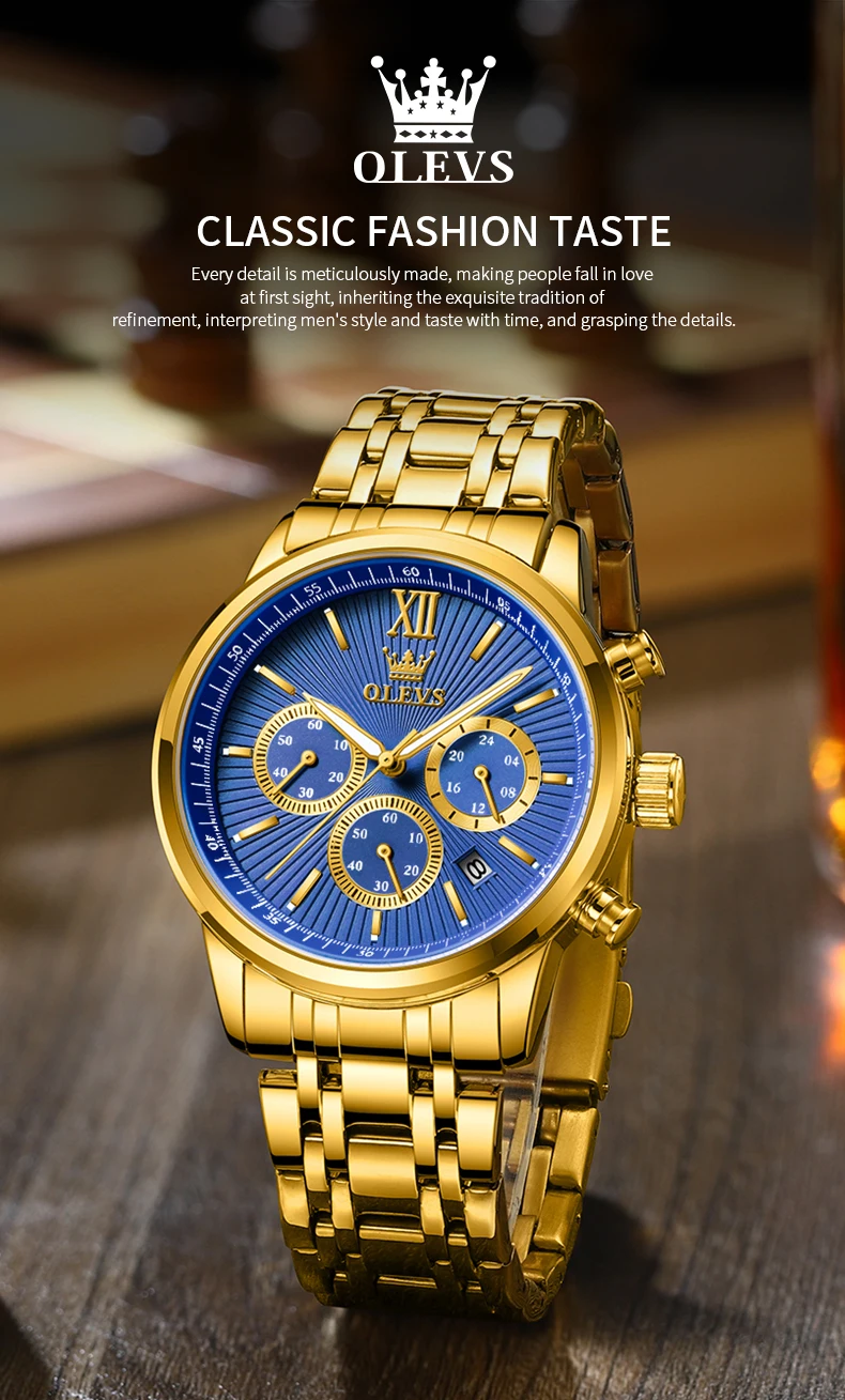 OLEVS Classic Quartz Watch Waterproof &amp; Luminous