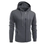 Sporty Fleece Zip Hoodie with Graphic Pockets 5 | PricZone