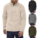 Casual Half Zip Fleece Jacket Warm  Stylish 2 | PricZone