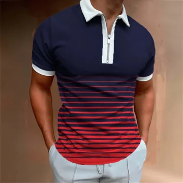 Stylish Zip Polo Shirt Casual  Business Fit | PricZone