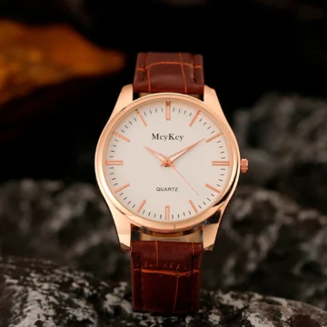 Elegant Mens Quartz  Automatic Leather Watch | PricZone