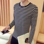 Striped Casual Pullover Long Sleeve  Round Neck | PricZone