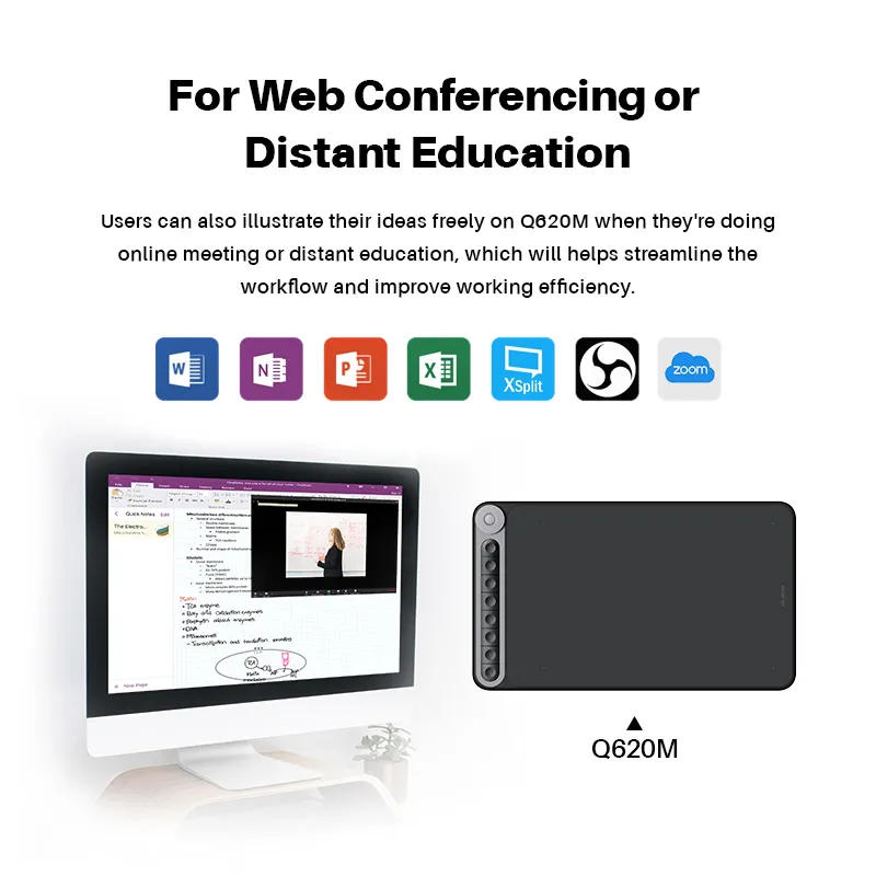 Huion Inspiroy Q620M: Wireless Dial Graphic Tablet