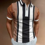 Stripe Casual Polo Shirt for Men   Korean Fashion 2 | PricZone