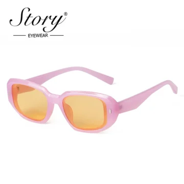 Pink Rectangle Sunglasses for Men  Women 2 | PricZone