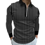Zippered Polo Casual Striped Autumn Wear 3 | PricZone Zippered Polo Casual Striped Autumn Wear 3 | PricZone