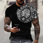3D Graphic Summer Tee Slim Fit  Casual | PricZone