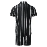 Summer Stripe Lapel Set Shirt Shorts 3 | PricZone Summer Stripe Lapel Set Shirt Shorts 3 | PricZone