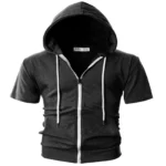Zip Up Hoodie Short Sleeve  Pocket Style 2 | PricZone