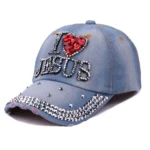 Rhinestone Denim Summer Cap for Women   Adjustable Hip Hop Hat 3 | PricZone