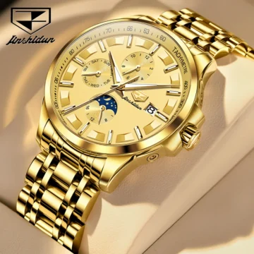 Luxury Gold Moon Phase Watch 44mm   JSDUN 1 | PricZone