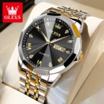 Gold Quartz Mens Watch Waterproof  Luminous Luxury 2 | PricZone
