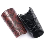 Viking Leather Arm Bracers for Cosplay   Embossed Design 1 | PricZone