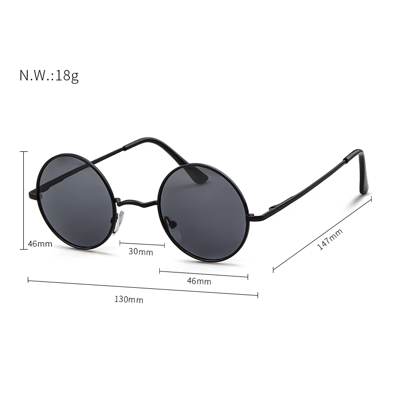 Vintage Circle Polarized Sunglasses UV400 Unisex 801B 4 | PricZone Vintage Circle Polarized Sunglasses UV400 Unisex 801B 4 | PricZone