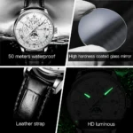 JSDUN Moon Phase Luxury Watch   Waterproof Timepiece 6 | PricZone