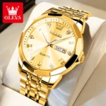 Gold Quartz Mens Watch Waterproof  Luminous Luxury 1 | PricZone