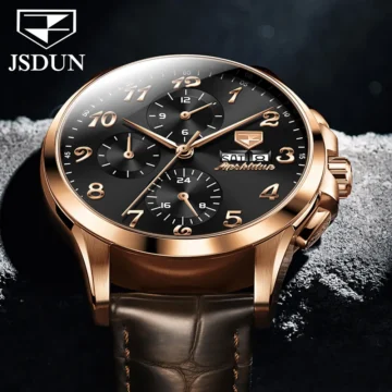 Luxury JSDUN Chronograph Watch   Waterproof  Leather 2 | PricZone