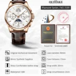 OUIPNKE 3189 Moon Phase Leather Watch 5 | PricZone