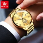 Gold Sailboat OLEVS Luxury Watch   Waterproof  Automatic 5 | PricZone