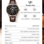 Luxury JSDUN 8909 Auto Watch Sport Leather  Lunar 6 | PricZone