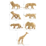 Golden Wild Animal Figurines   7pc Educational Set 2 | PricZone