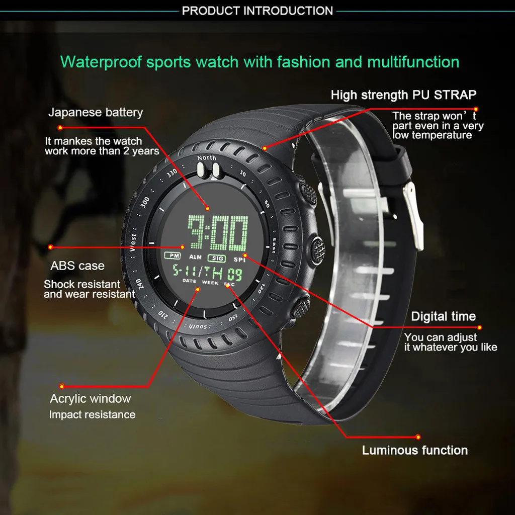 Luxury Digital LED Sport Watch Outdoor Gift 5 | PricZone Luxury Digital LED Sport Watch Outdoor Gift 5 | PricZone