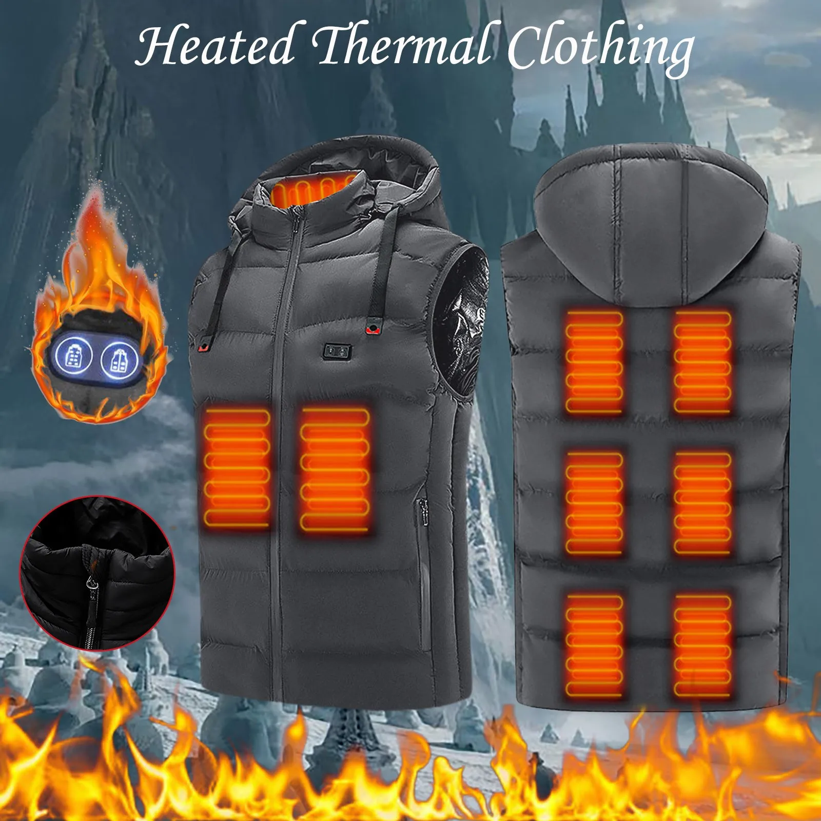 9Zone Heated Vest Winter Warmth Comfort 2 | PricZone 9 Zone Heated Vest Winter Warmth Comfort 2 | PricZone