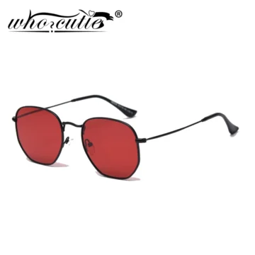 Hexagon Retro Polarized Shades Unisex   Red Lens 1 | PricZone