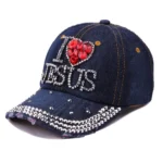 Rhinestone Denim Summer Cap for Women   Adjustable Hip Hop Hat 2 | PricZone
