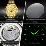Luxury Gold Moon Phase Watch 44mm   JSDUN 2 | PricZone