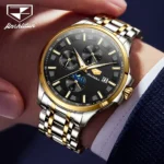 Luxury Gold Moon Phase Watch 44mm   JSDUN 6 | PricZone