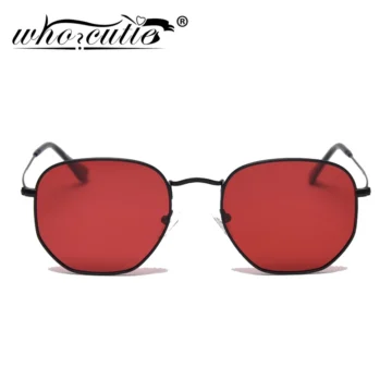 Hexagon Retro Polarized Shades Unisex   Red Lens 2 | PricZone