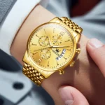 Golden Luxury Quartz Watch   Waterproof  Stainless 2 | PricZone