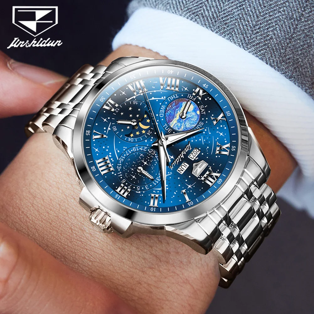 Starry Sky Moon Phase Luxury Watch Waterproof Auto 3 | PricZone Starry Sky Moon Phase Luxury Watch Waterproof Auto 3 | PricZone