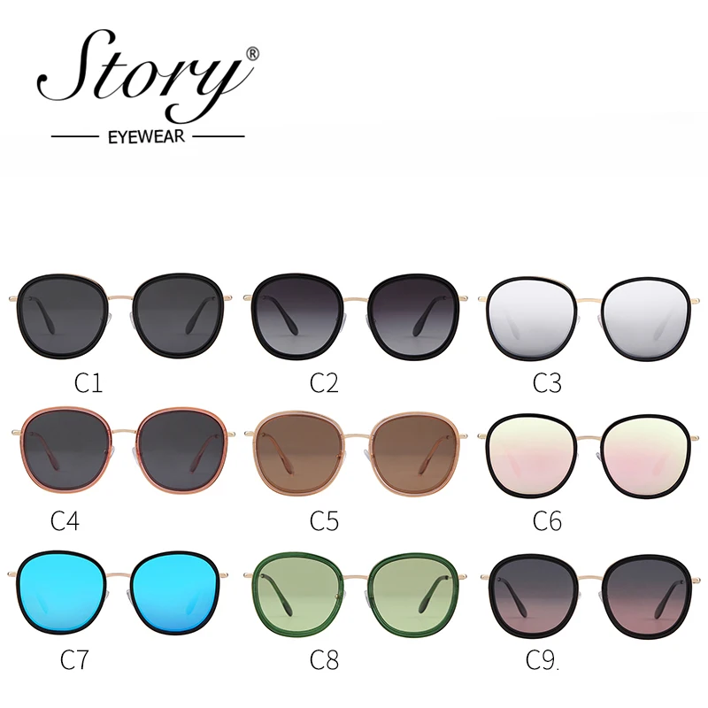 Luxury Round Polarized Sunglasses Pink Green Z3769 6 | PricZone Luxury Round Polarized Sunglasses Pink Green Z3769 6 | PricZone