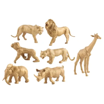 Golden Wild Animal Figurines   7pc Educational Set | PricZone