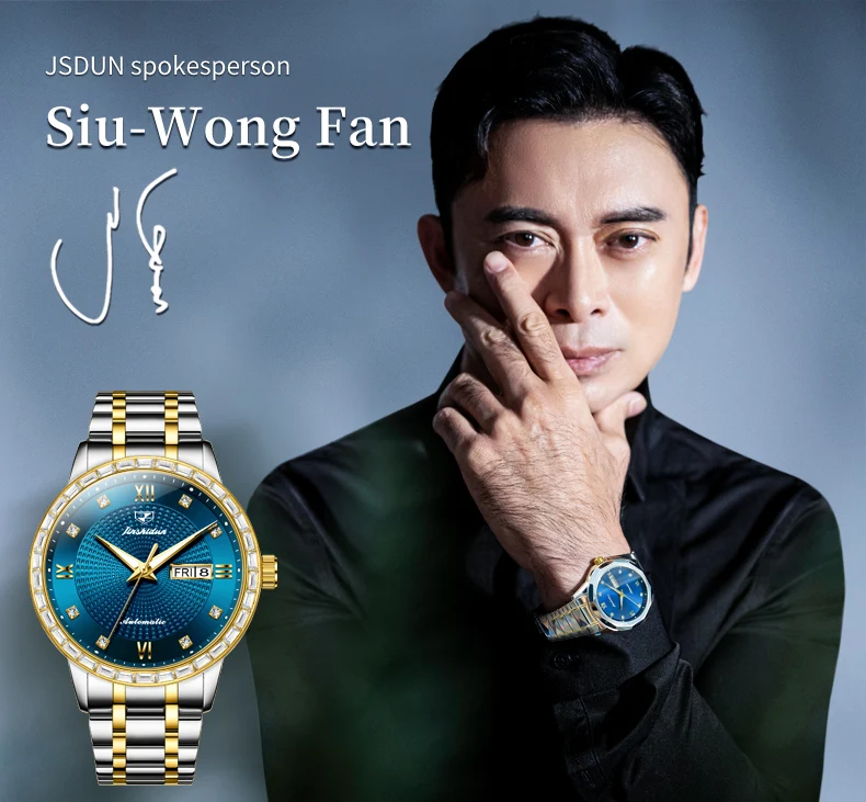 JSDUN 8959 Luxury Diamond Watch - Waterproof & Luminous