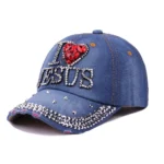 Rhinestone Denim Summer Cap for Women   Adjustable Hip Hop Hat | PricZone