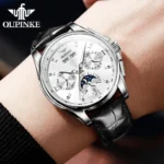 OUIPNKE 3189 Moon Phase Leather Watch 3 | PricZone