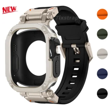 Apple Watch Ultra 2 Band Silicone Strap  Steel Connector 1 | PricZone